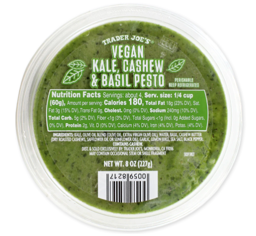 Vegan Kale, Cashew, & Basil Pesto | Trader Joe's Salad Dressing